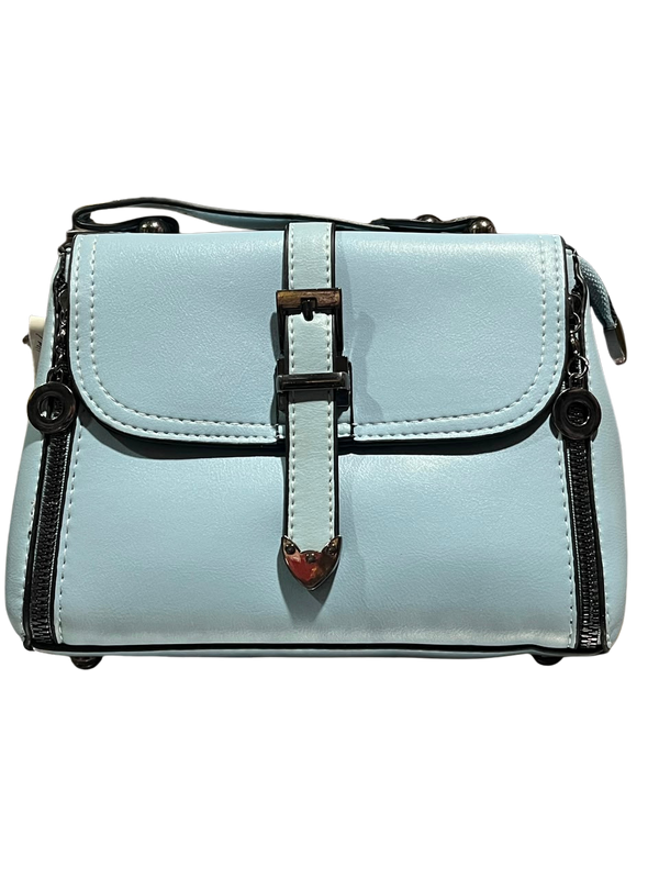 Baby Blue Crossbody Flap Bag